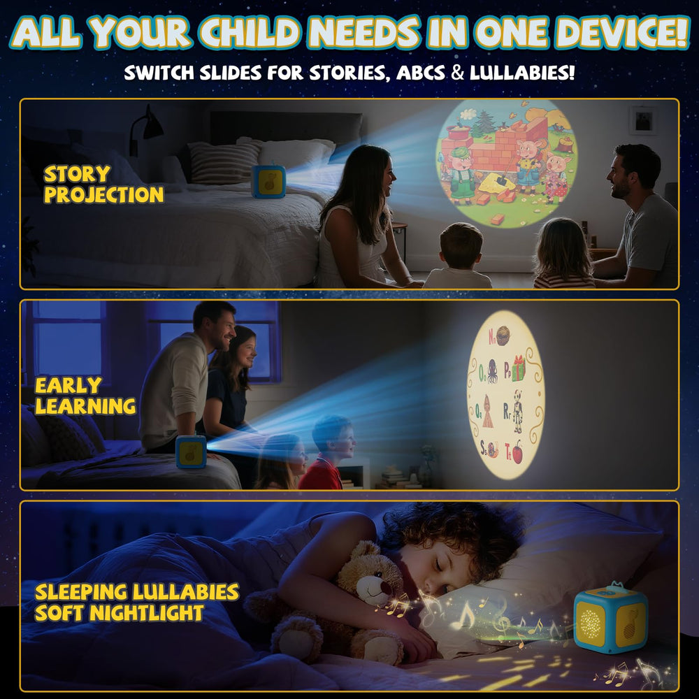 Neikko Story Projector learning cards illuminate colors and shapes for playful education