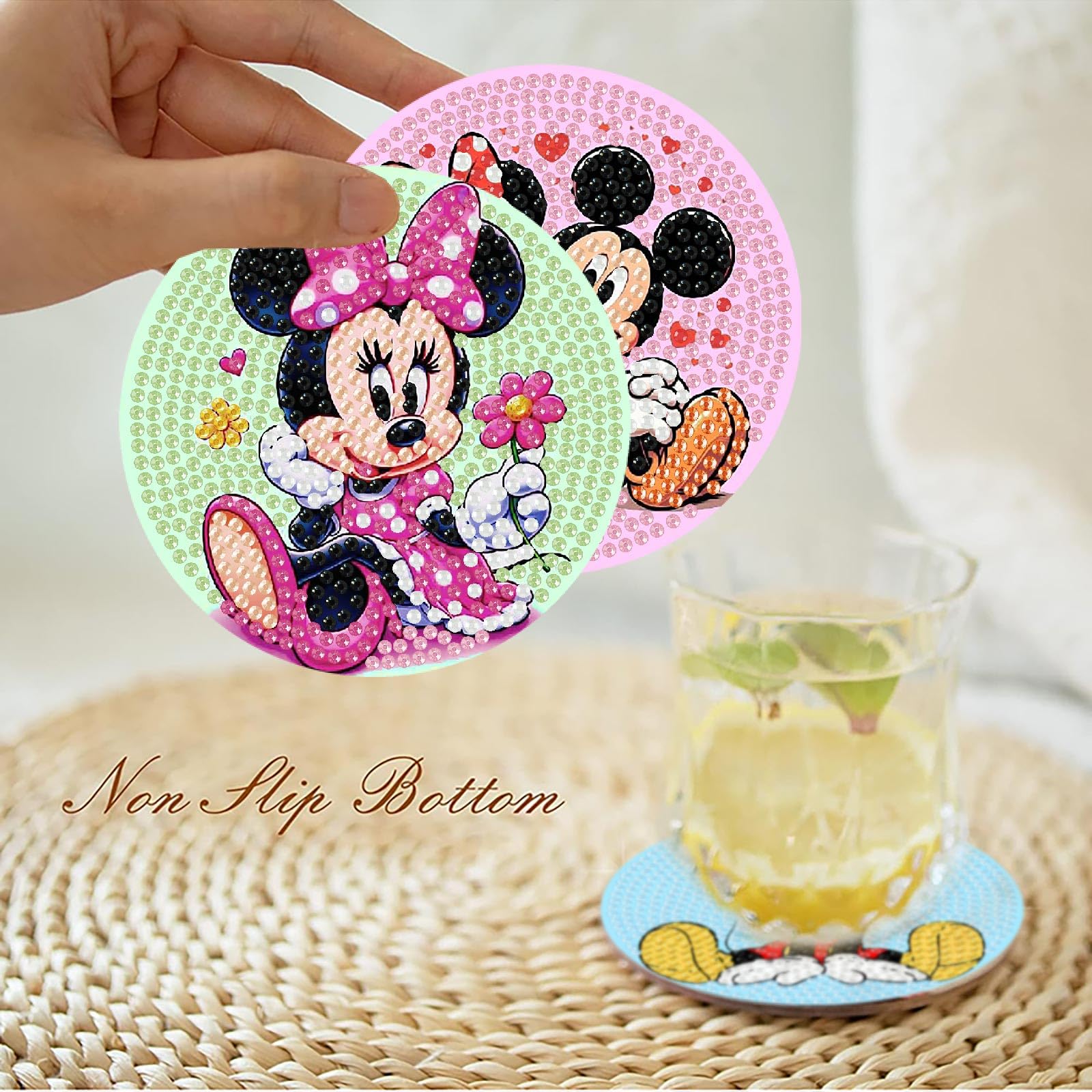 Nekpiahu colorful diamond dots add sparkle to any table
