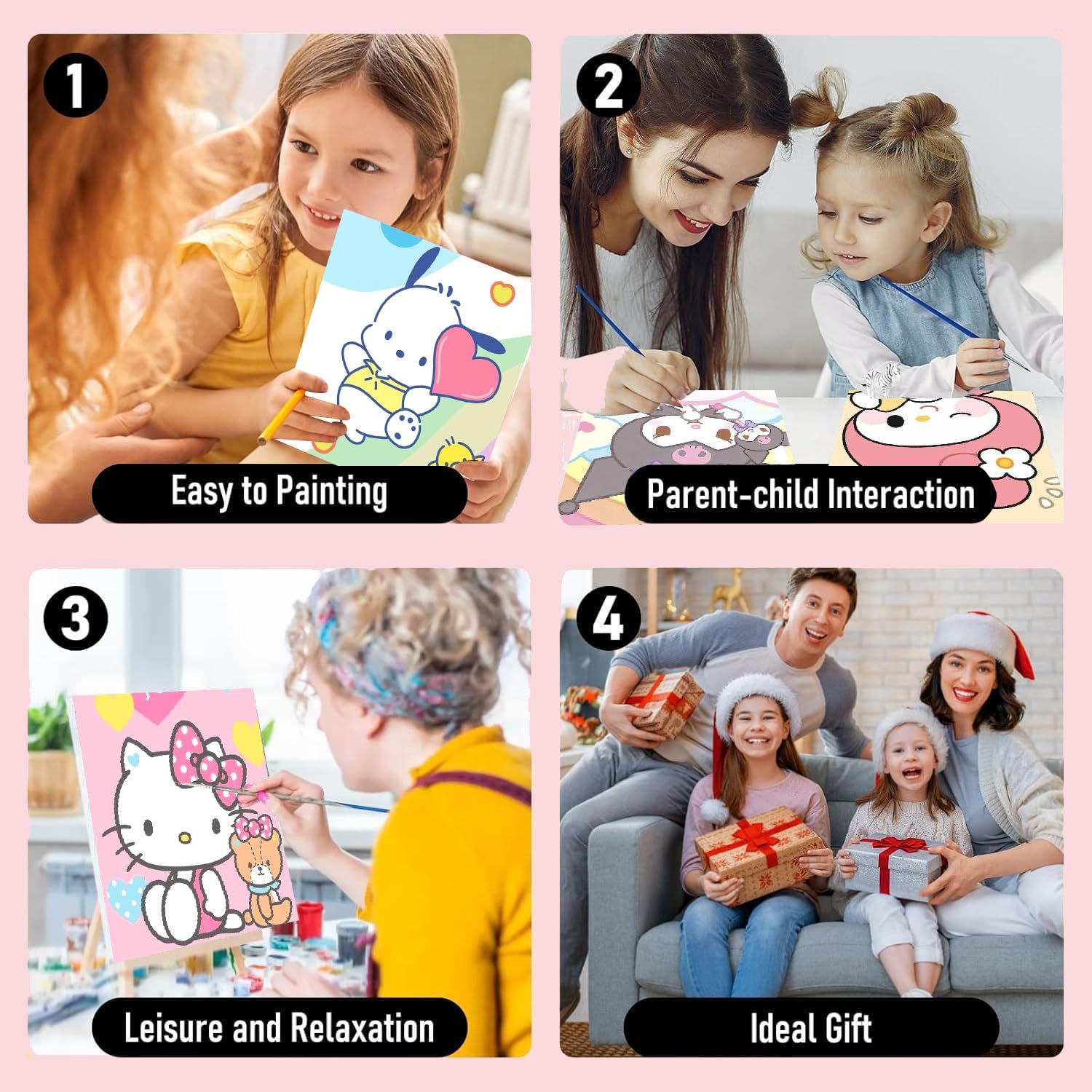 Nekpiahu easy steps guide helps kids complete a painting