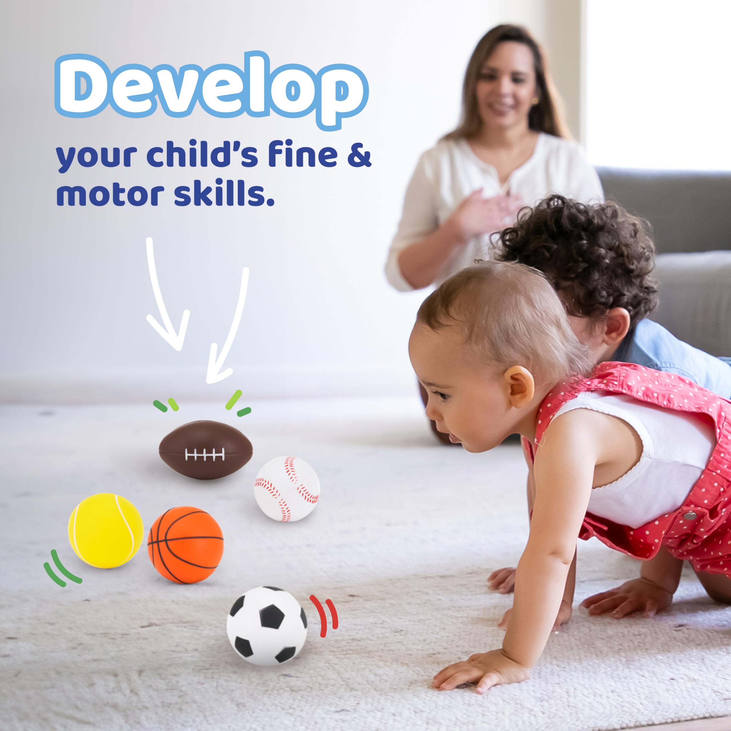 Neliblu baseball ball for toddlers, light and safe for small hands.