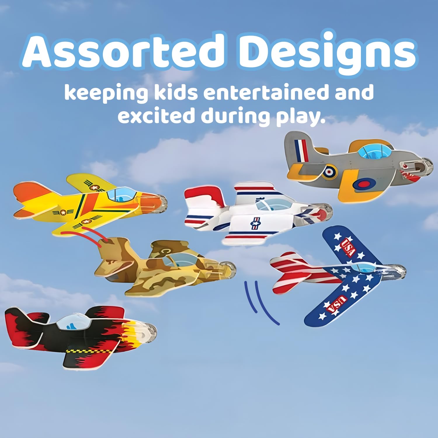 Neliblu 72-pack planes for parties or pinata fillers.