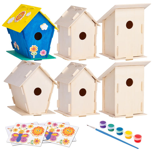 Neliblu DIY bird house kit overview with 12 kits and materials