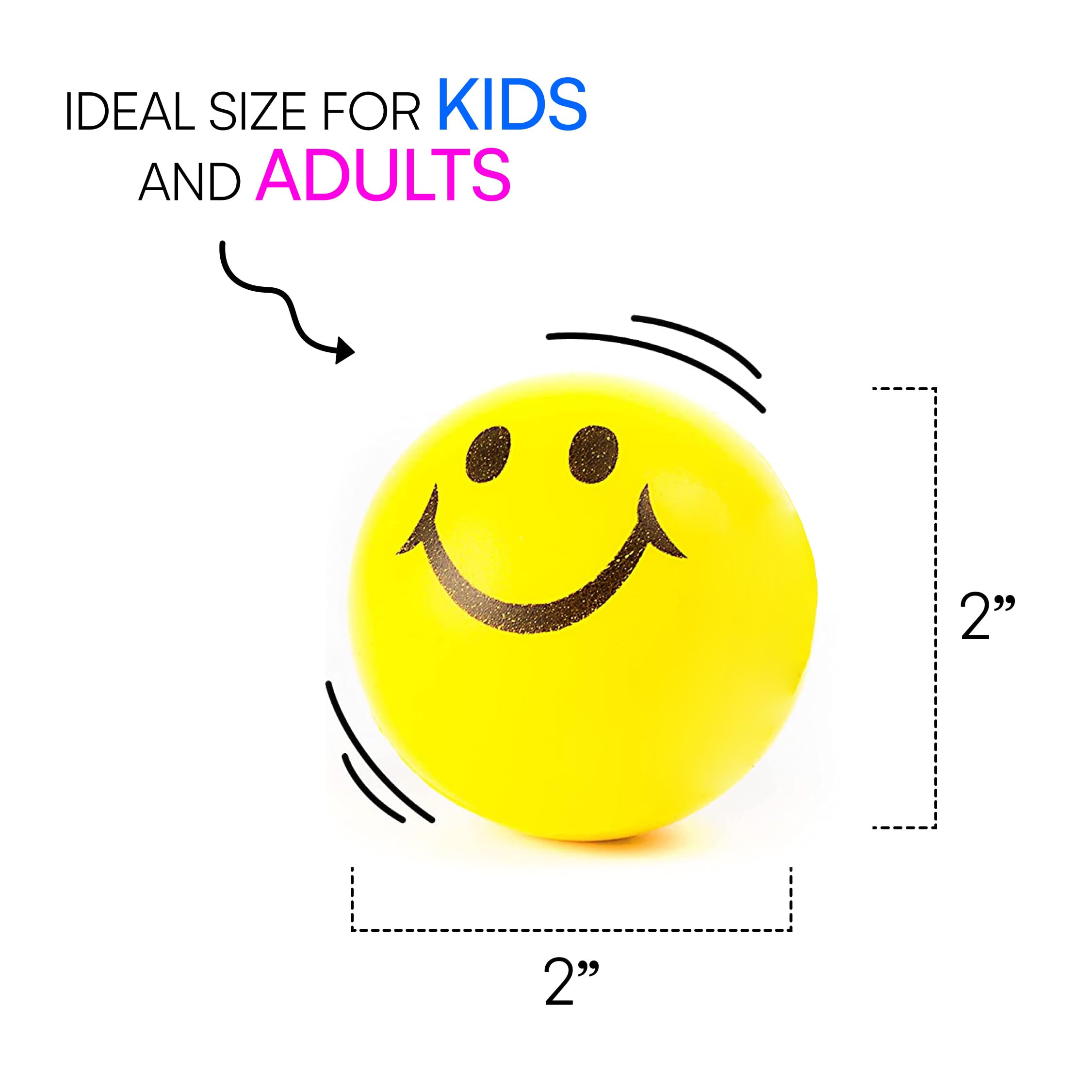 Neliblu smiley-face party favor stress ball boosts celebration vibes for events.