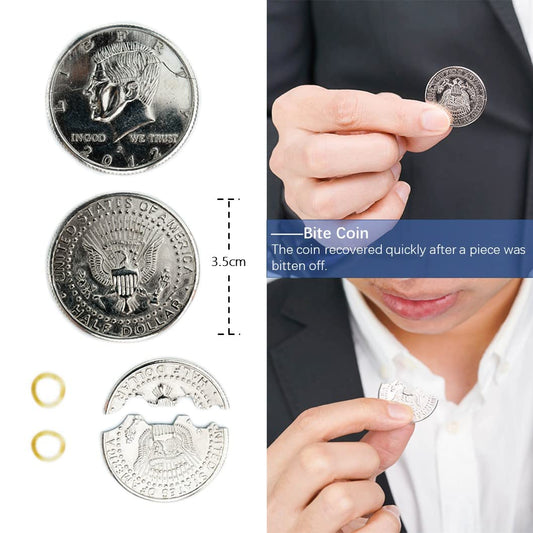 Neliky bite coin ready for quick coin tricks and confident handling