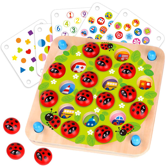 Nene Toys Ladybug Garden Memory Game box, travel-ready packaging for easy on-the-go play.