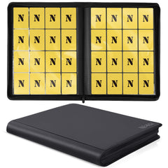 NEOACT 16-pocket card binder front view showing organized card storage