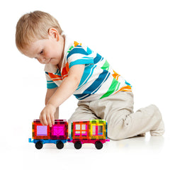 NEOFORMERS magnetic tiles indicating BPA-free, non-toxic materials for ages 3+.