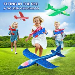Neoot foam gliders green for bright outdoor visibility during flights.