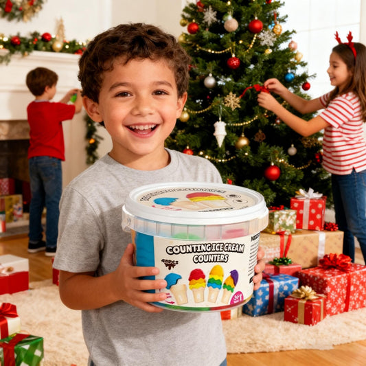NEOROD cones provide sturdy stacking for early counting play