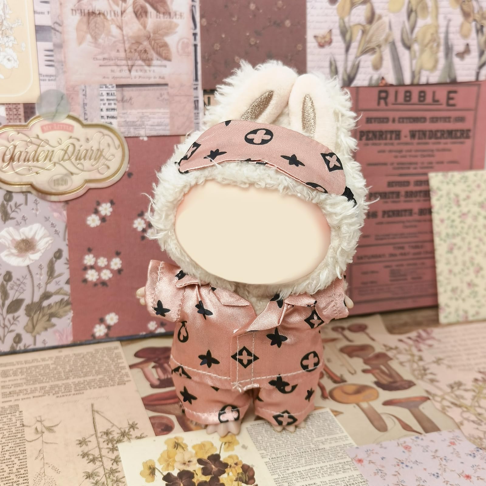 Rosy Sleepwear on a Labubu display for a polished collection presentation