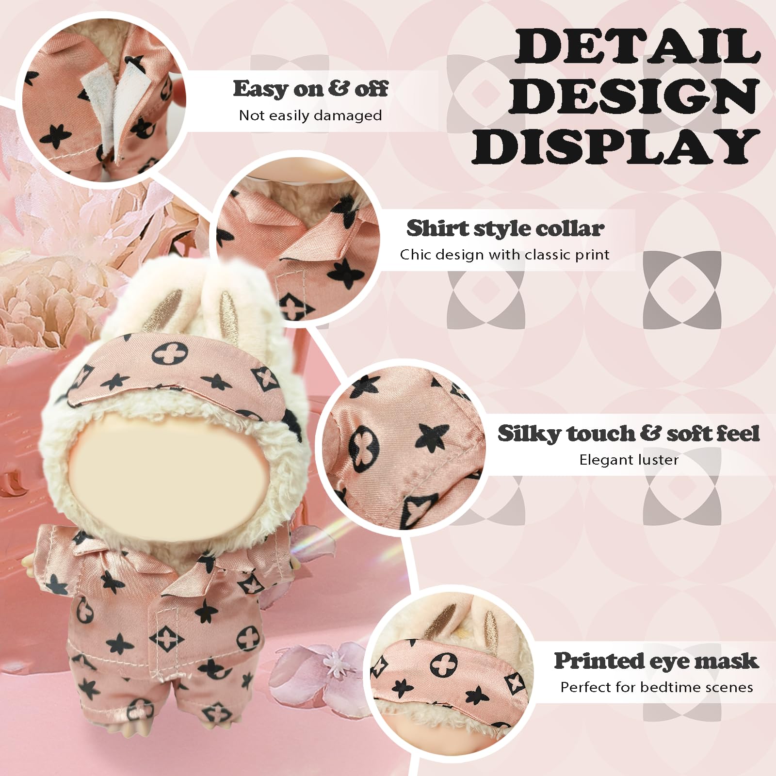 NEOVISTA Rosy Sleepwear set worn on a doll for a refined display