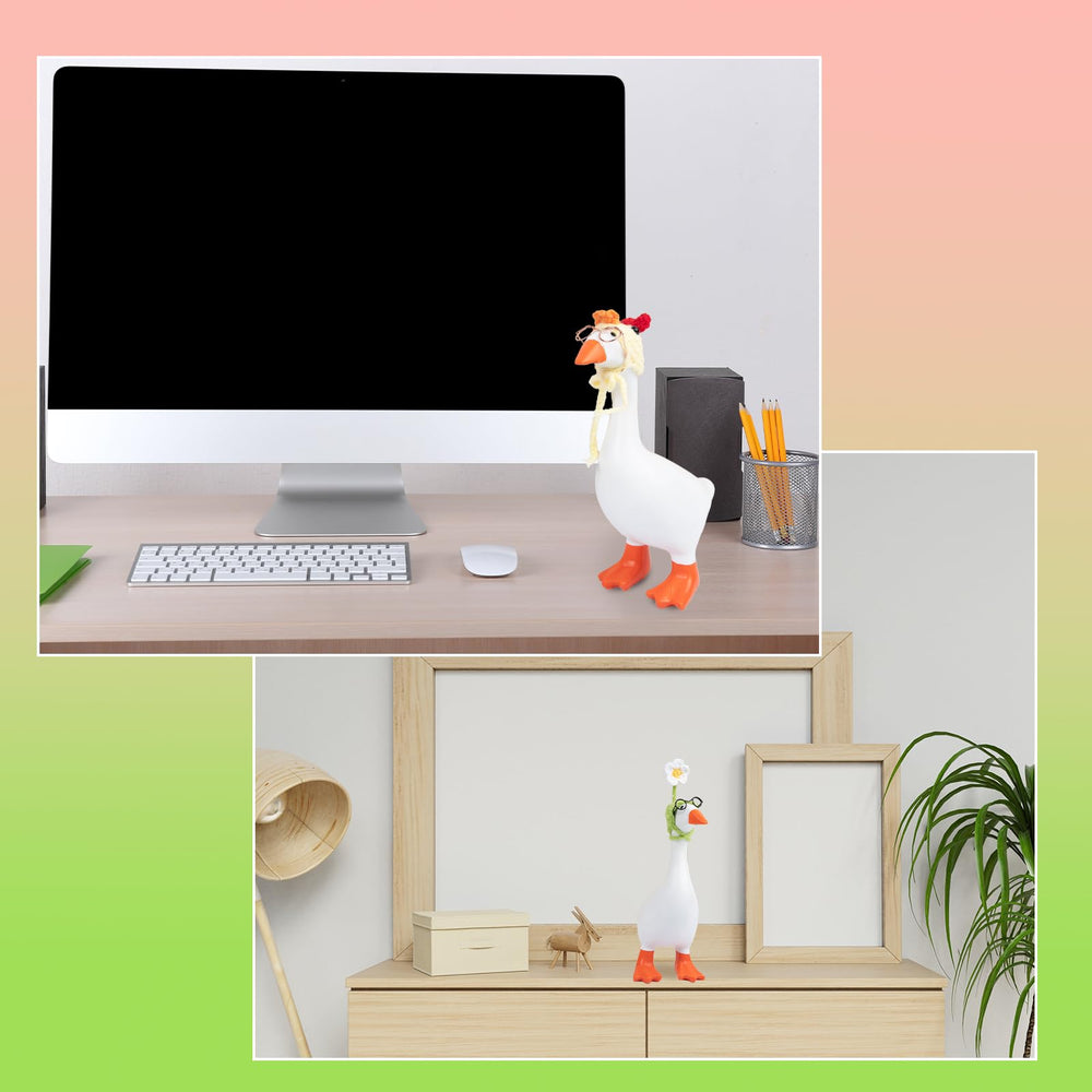 Neowedding desk goose sunglasses complete a cool desk-ready look