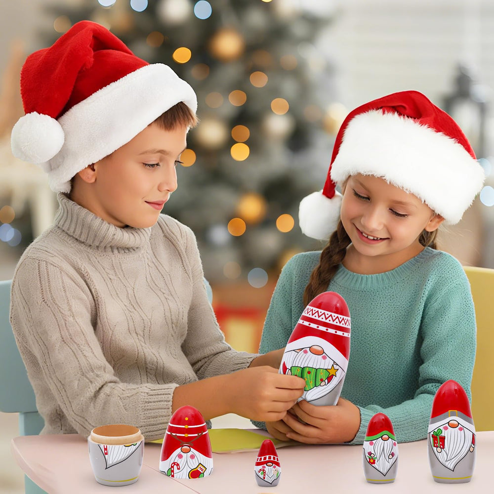 NEPOG Christmas decorative dolls for mantel or shelf displays.