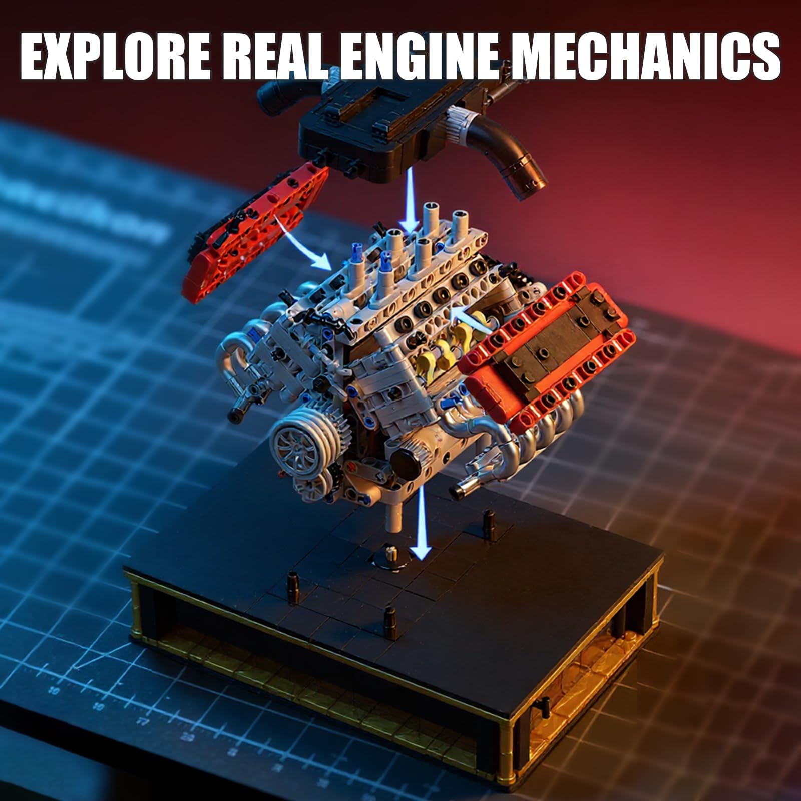 NERCISU V8 ENZO kit components laid out for a tactile learning experience