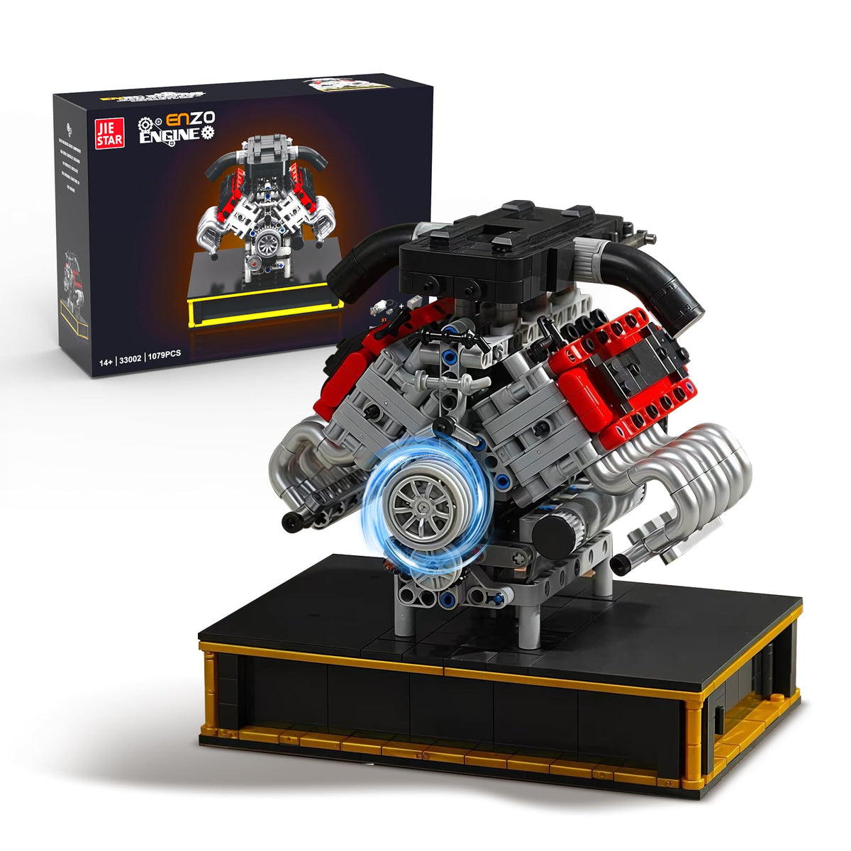 NERCISU V8 ENZO engine pistons and belts showcase realistic mechanics for hands-on learning