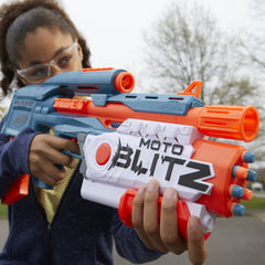 Nerf Elite 2.0 Motoblitz 22 included Nerf Elite darts for play.