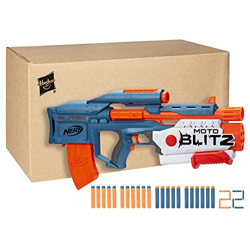 Nerf Elite 2.0 Motoblitz airblitz action blasting six darts at once.