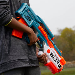 Nerf Elite 2.0 Motoblitz tactical rail for accessory customization.