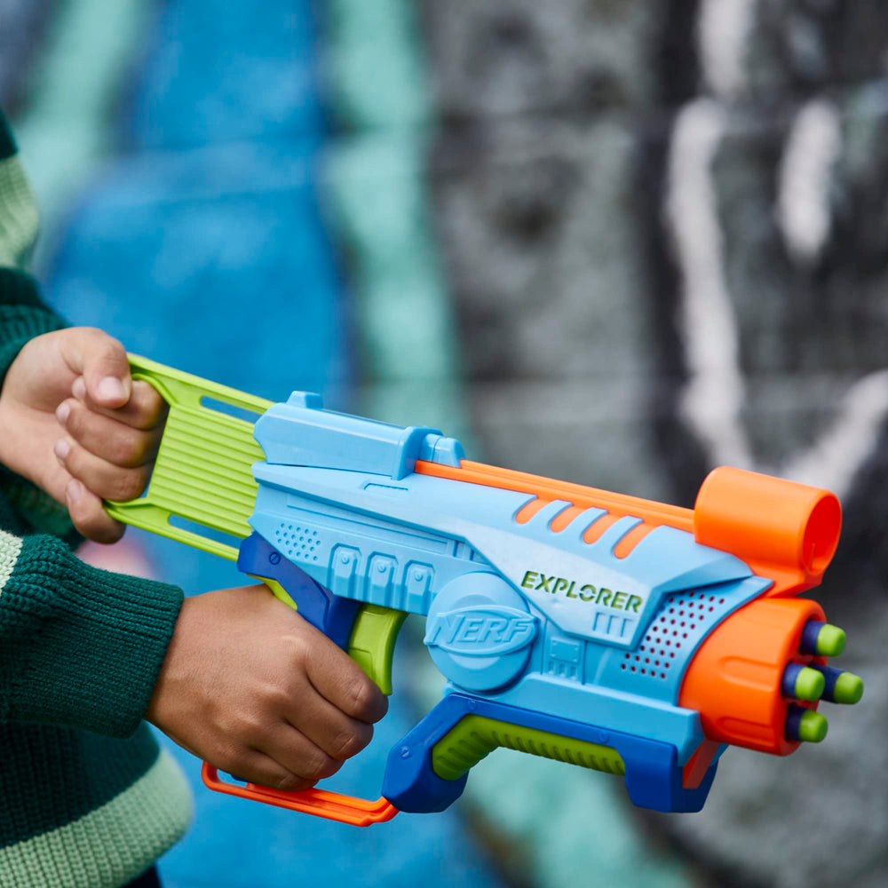 NERF Elite Junior Explorer oversized aimer for precise aiming during play.
