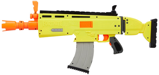 Nerf Fortnite AR-L blaster acceleration button powering up the motor