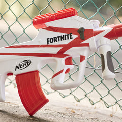 Nerf Fortnite B-AR acceleration button ready for action