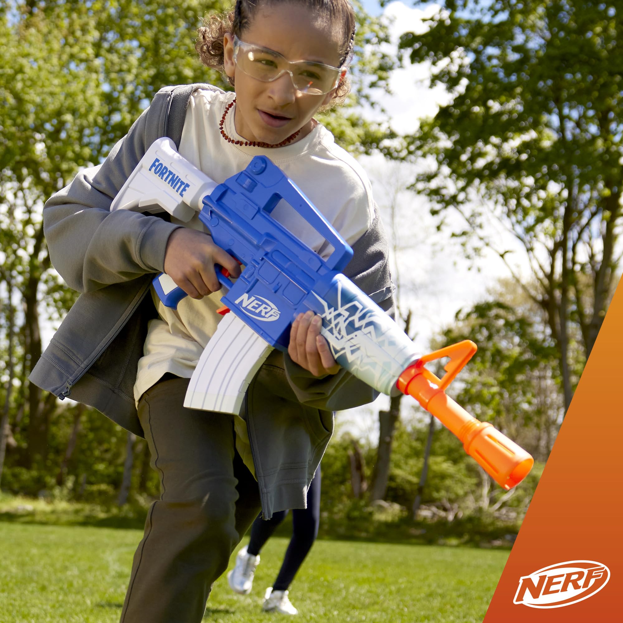 Blue Shock Blaster in action delivering motorized dart blasts