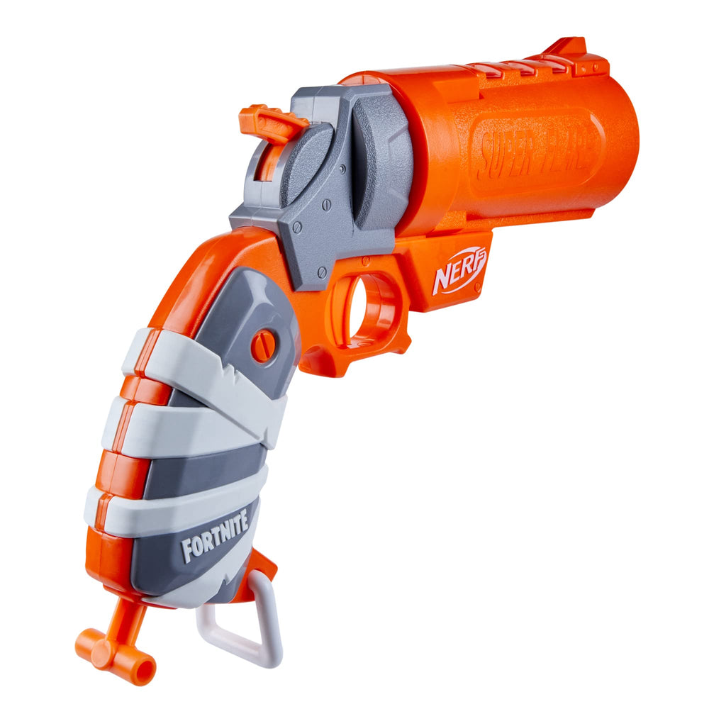 Nerf Fortnite Flare blaster priming handle in use for smooth firing