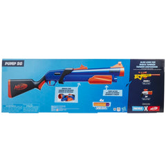 Nerf Fortnite Pump SG blaster packaging uses recyclable materials for easy opening.