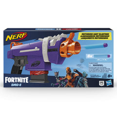 Nerf Fortnite SMG-E blaster 6-dart clip preloaded for fast reloads