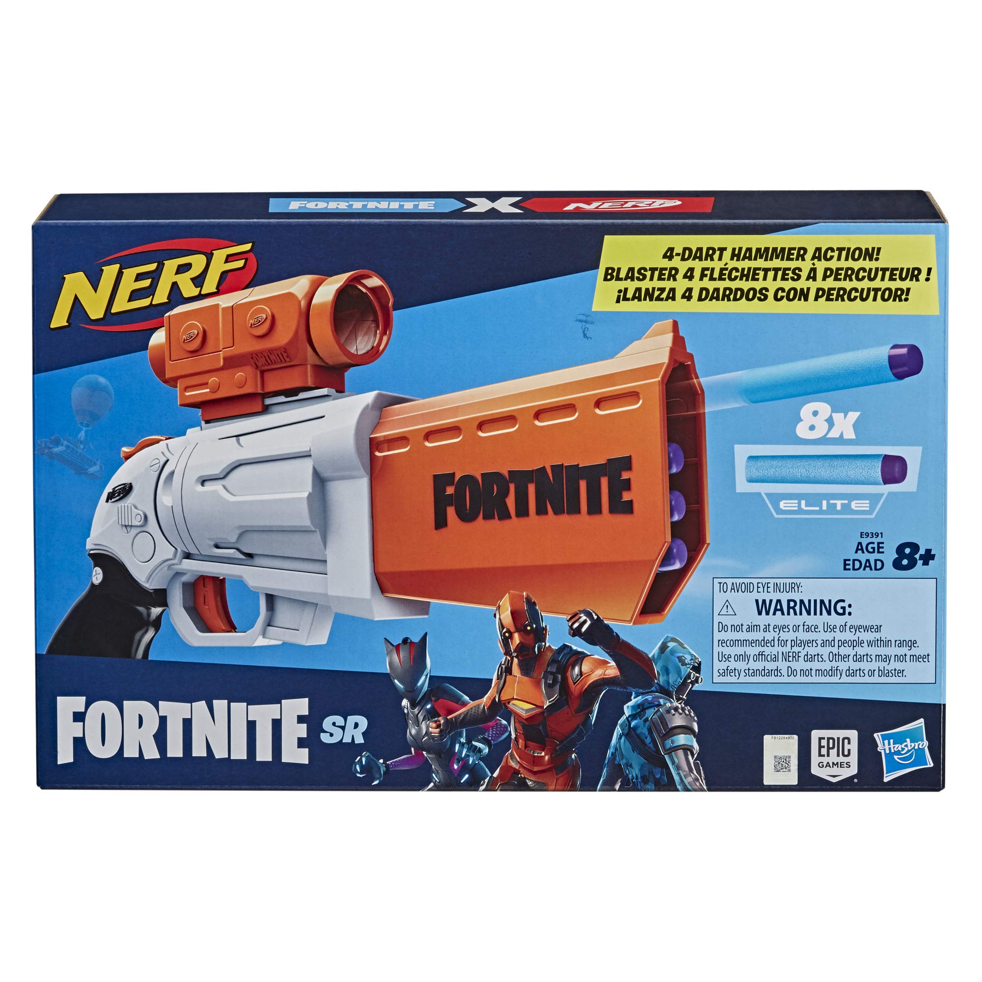 Nerf Fortnite SR blaster without the scope for lightweight play.