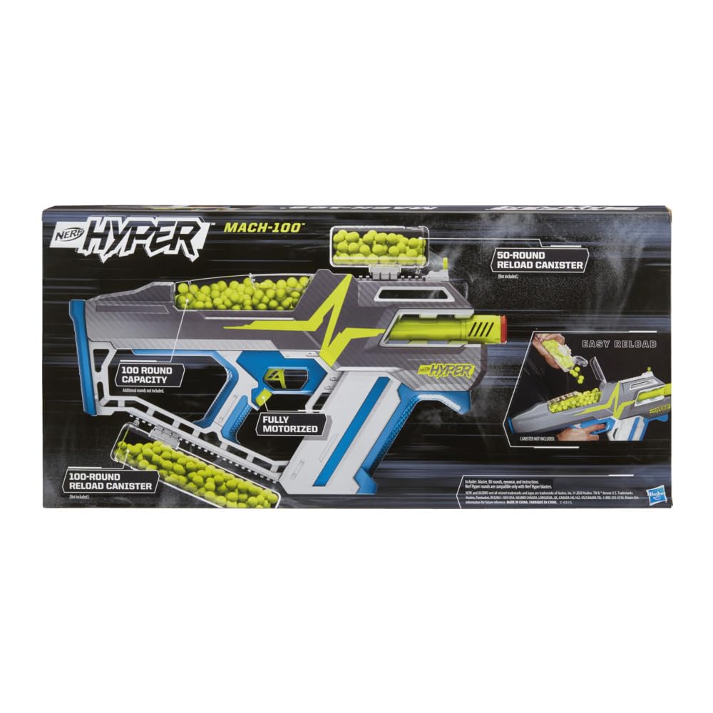 Nerf Hyper Mach-100 in action delivering a rapid burst