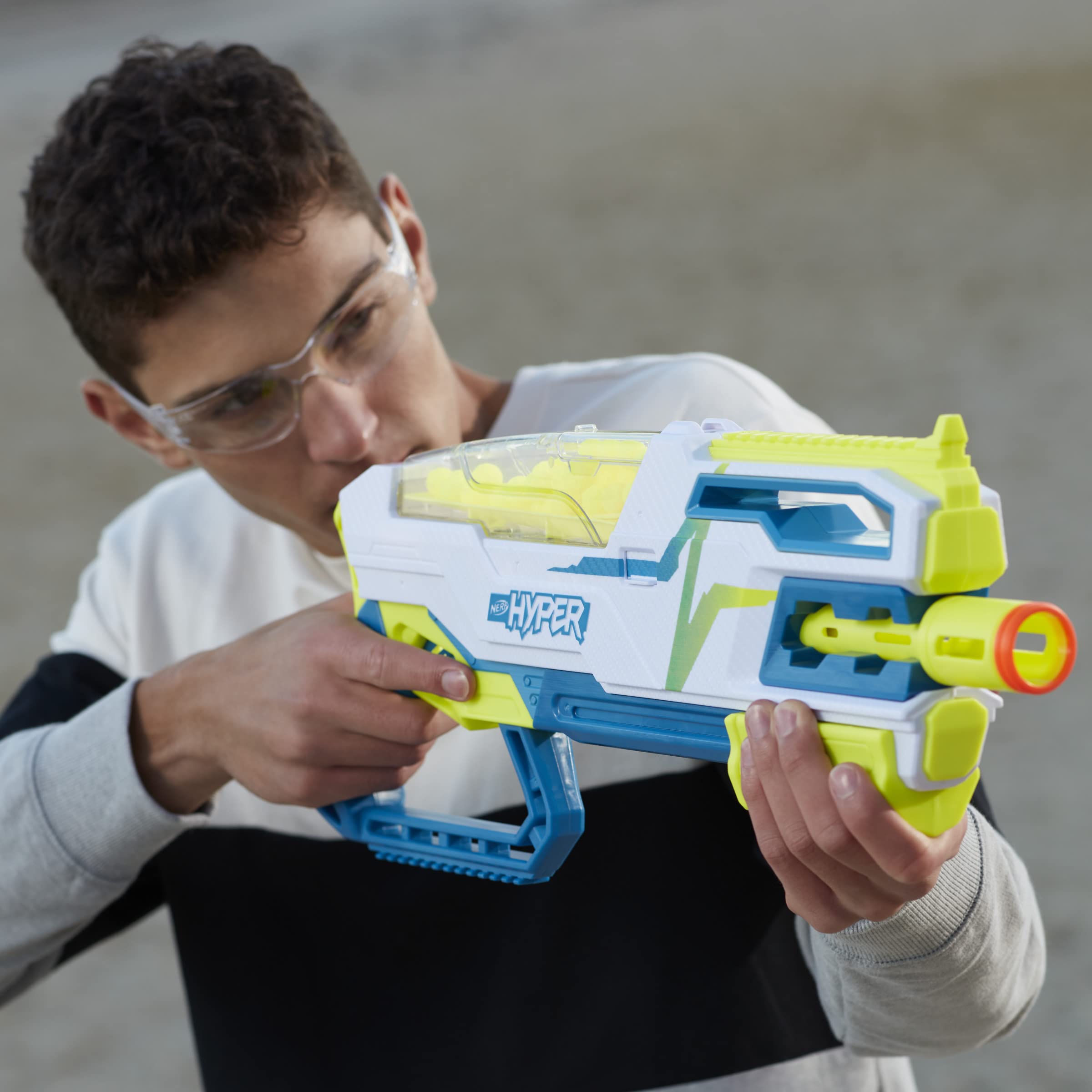 Eyewear included for immediate eye protection during play