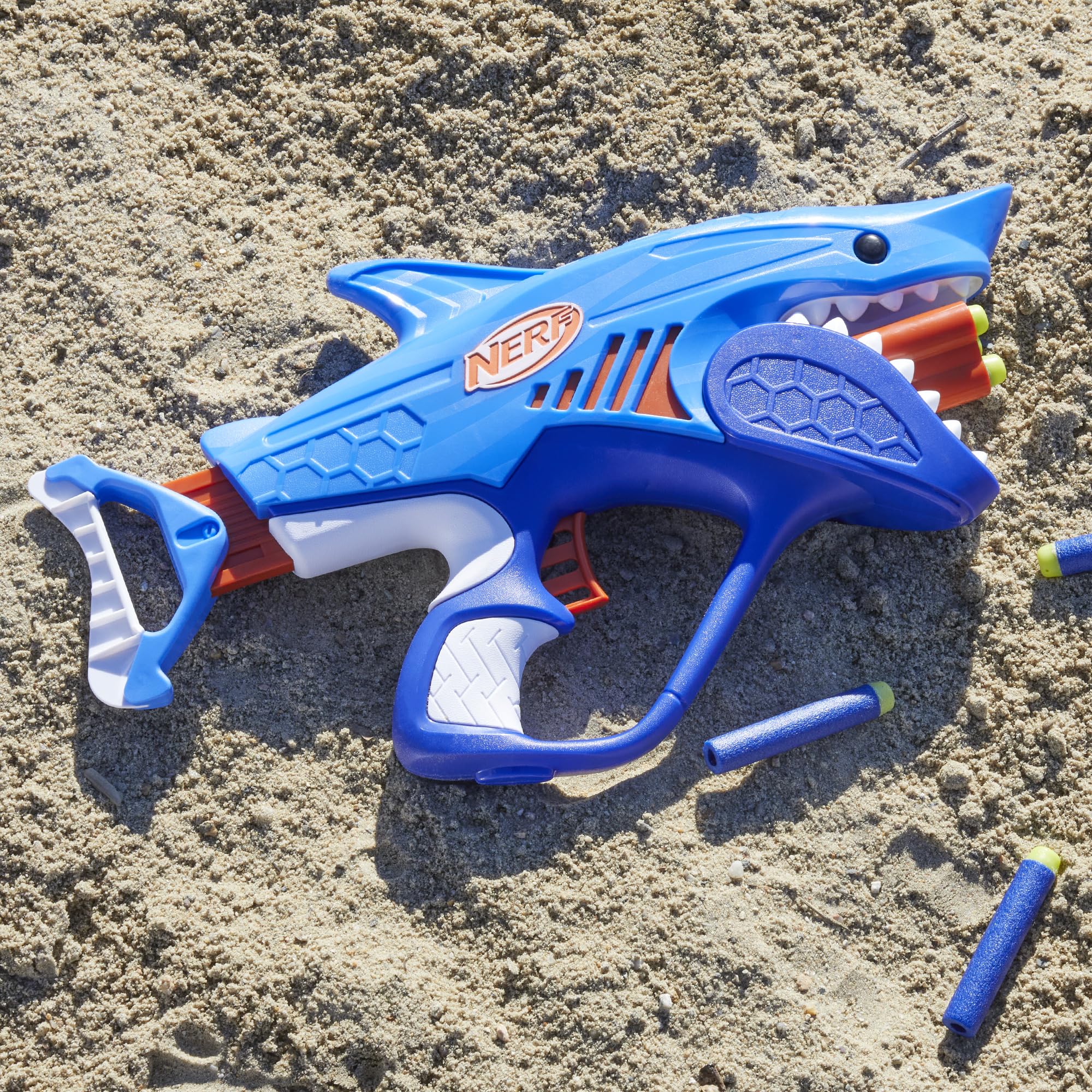 Nerf Junior Wild Sharkfire 8-count darts ready for action.