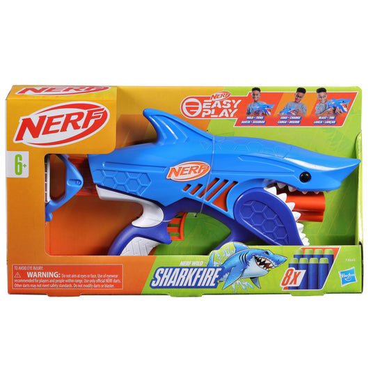 Nerf Junior Wild Sharkfire blaster side profile shows easy load and light feel.