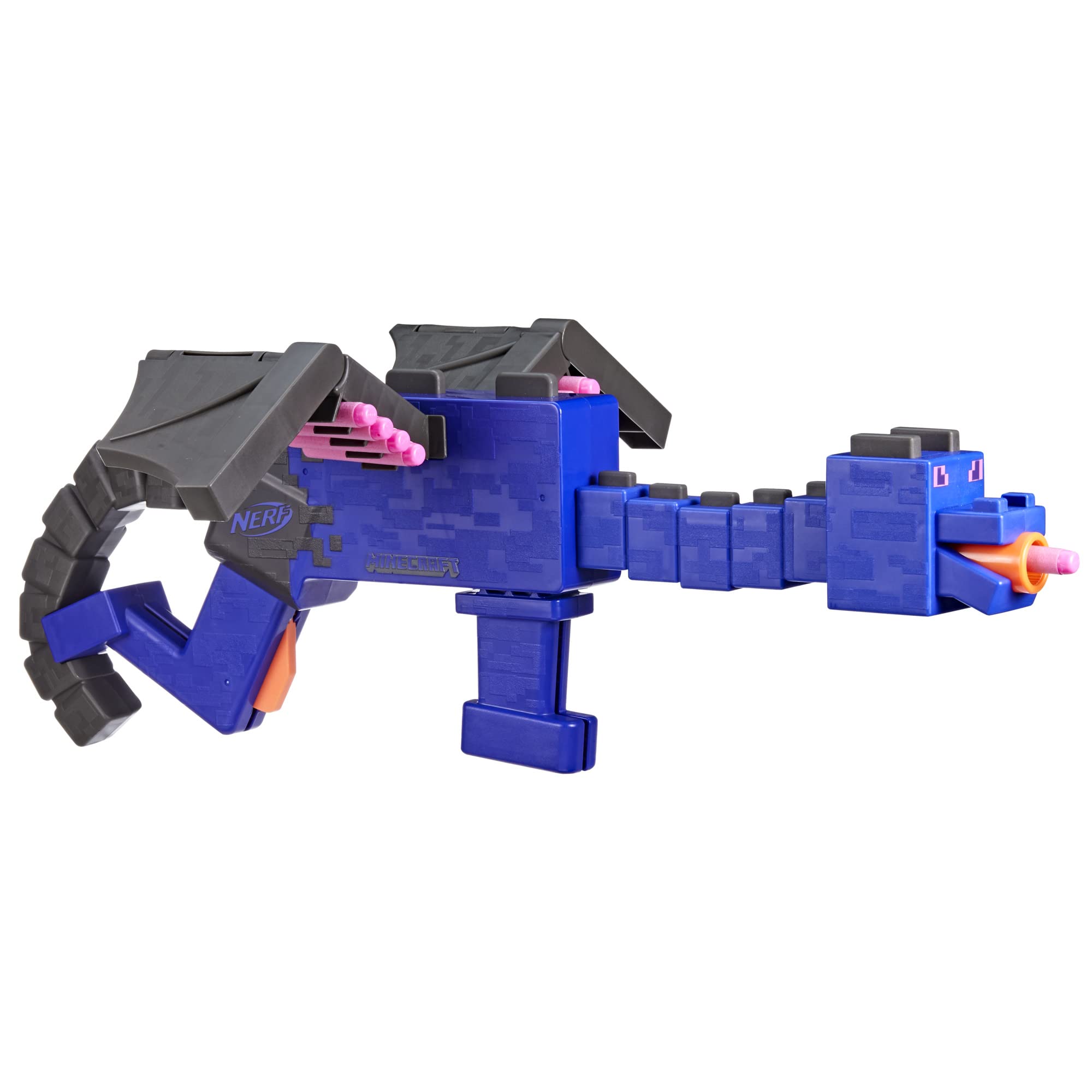 Nerf Minecraft Ender Dragon blaster dart launch during play