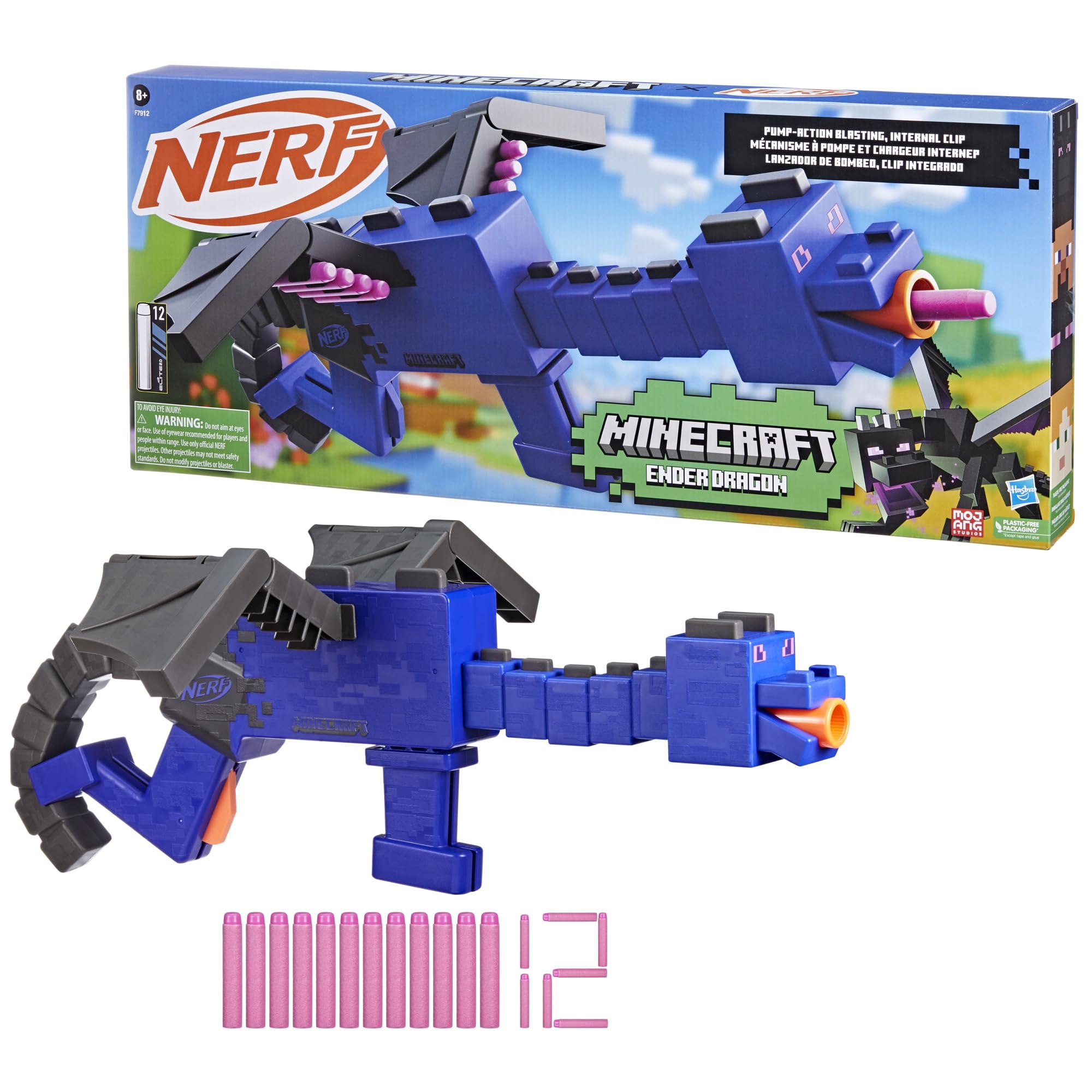 Nerf Minecraft Ender Dragon blaster dragon-inspired design for imaginative play