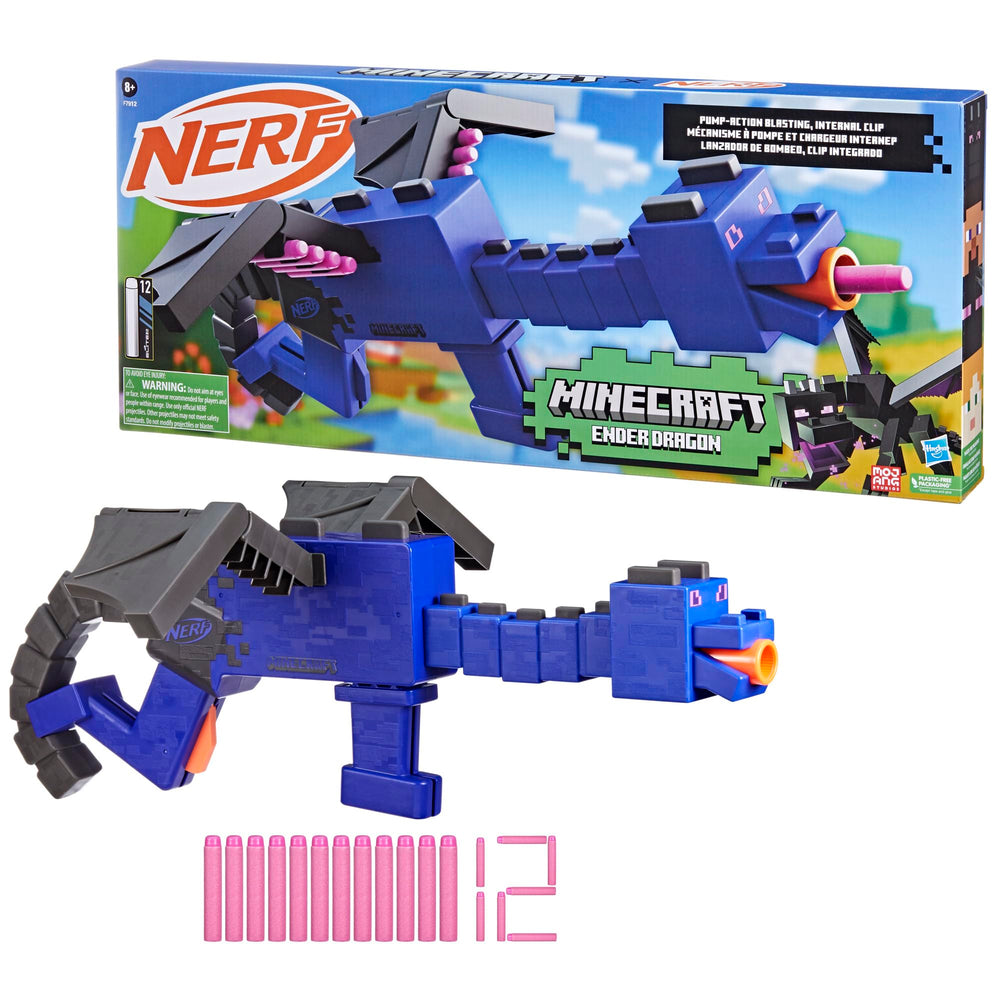 Nerf Minecraft Ender Dragon blaster dragon-inspired design for imaginative play