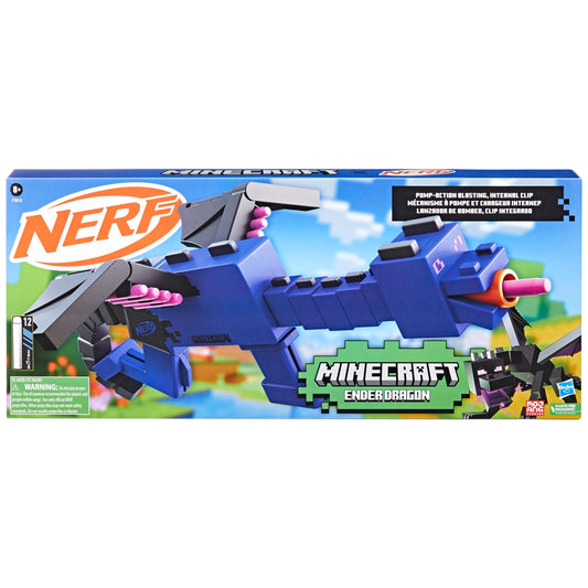 Nerf Minecraft Ender Dragon blaster mouth-dart action for dramatic play