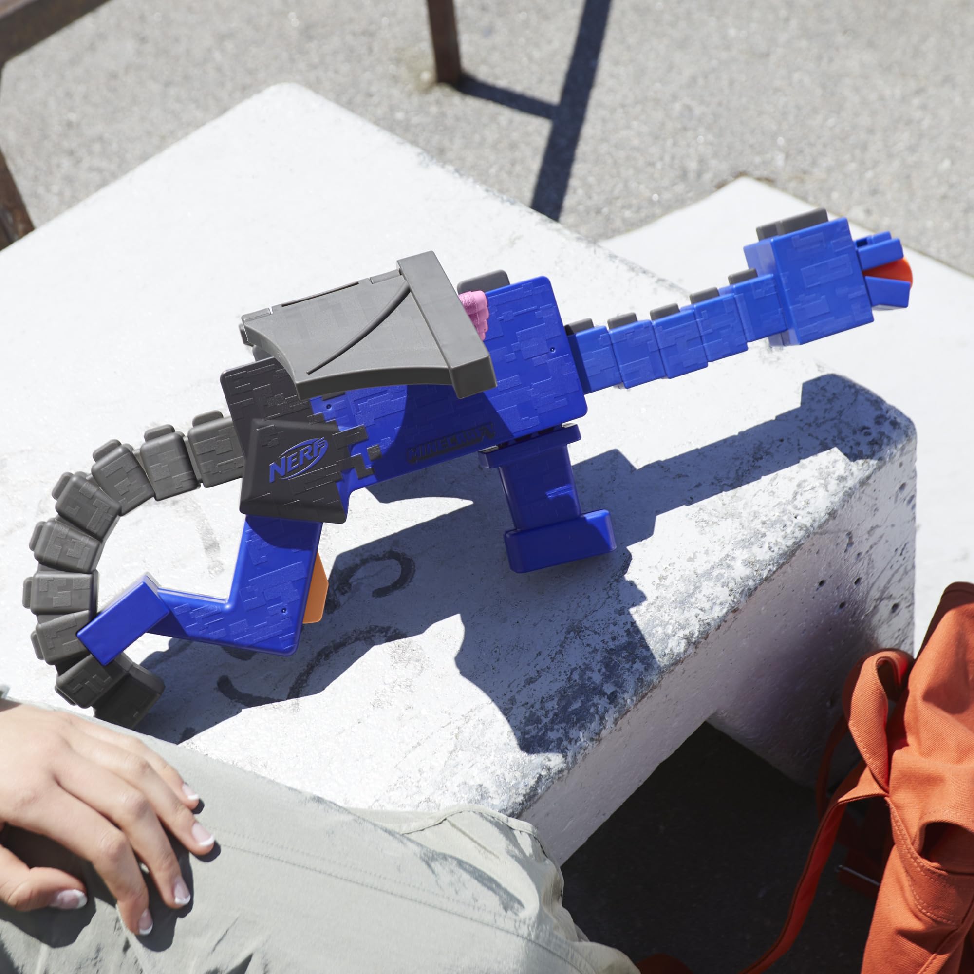 Nerf Minecraft Ender Dragon blaster wings showing 8-dart storage