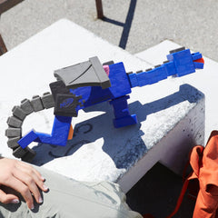 Nerf Minecraft Ender Dragon blaster wings showing 8-dart storage
