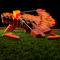 Minecraft-inspired Nerf crossbow with licensed design and vivid graphics