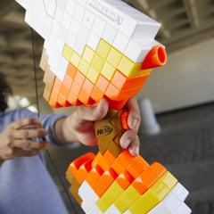 Nerf Minecraft Sabrewing Bow dart firing sequence in action
