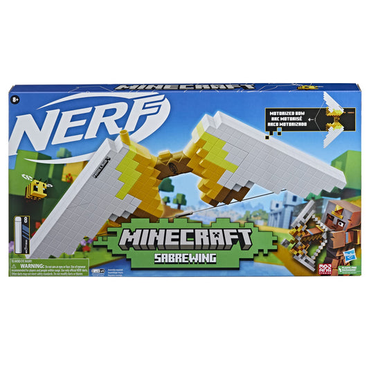 Nerf Minecraft Sabrewing Bow motorized blasting for rapid rounds