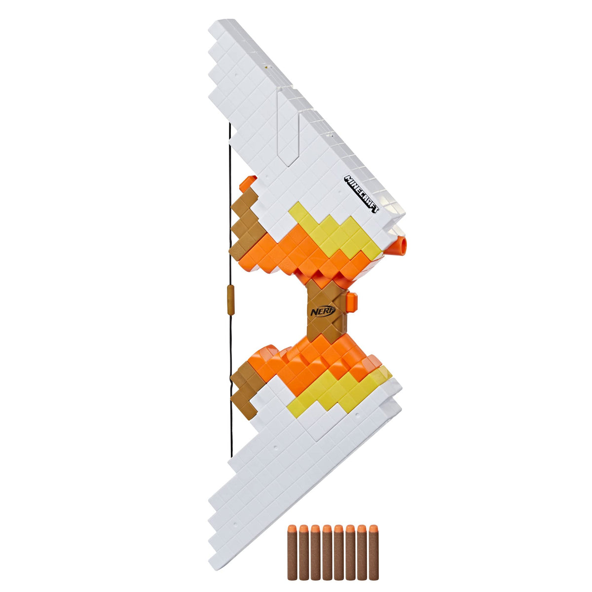 Nerf Minecraft Sabrewing Bow priming handle ready for motorized blasting