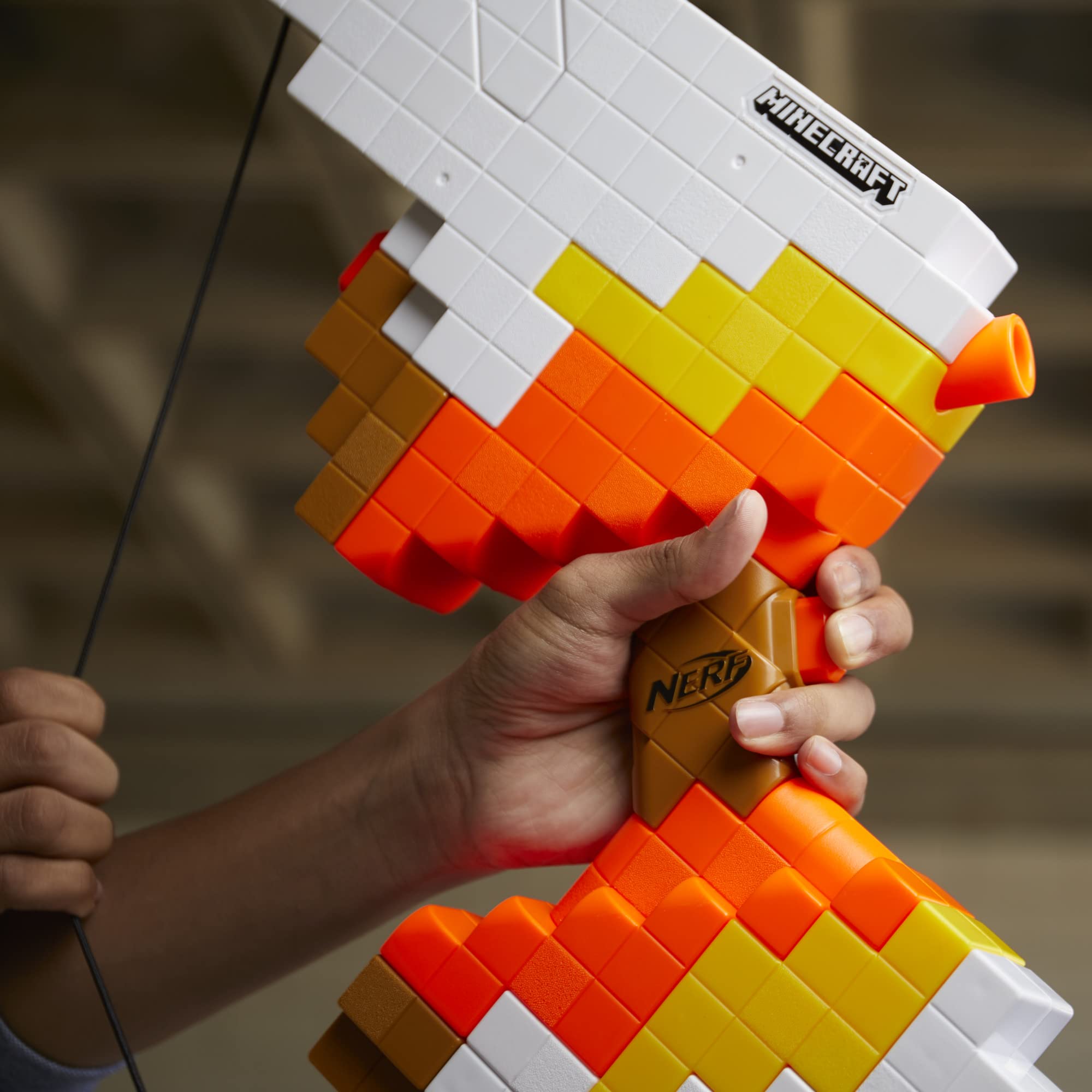 Nerf Minecraft Sabrewing Bow real bow action during play