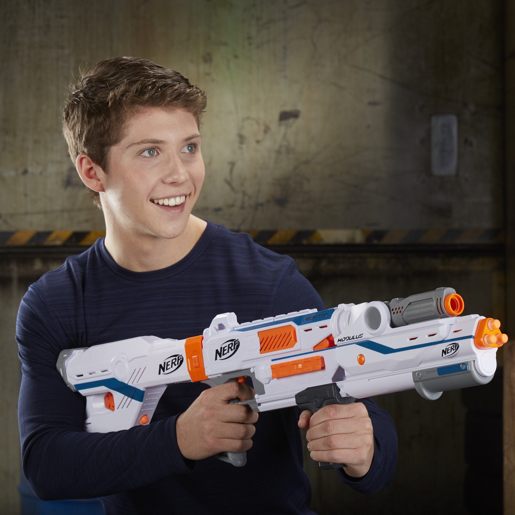 Nerf Modulus Mediator attachment points for Modulus accessories and expansion.