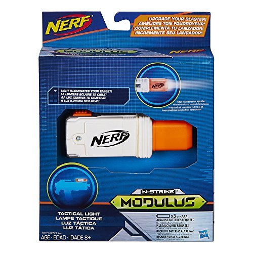 Nerf Modulus Tactical Light in a backyard play scenario