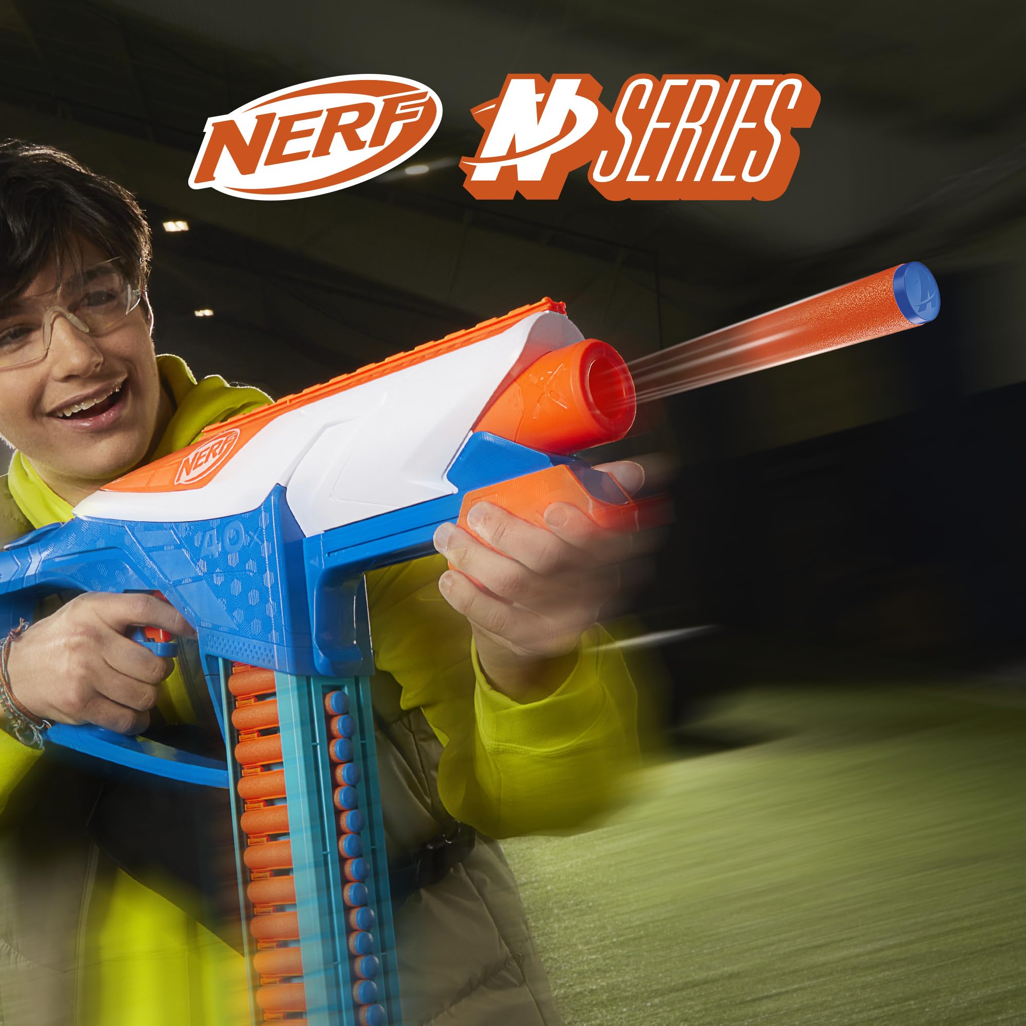 Nerf N Series battle belt offers quick-load capability for continuous play.