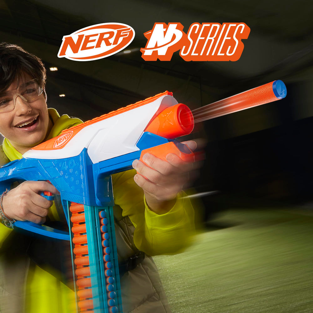 Nerf N Series battle belt offers quick-load capability for continuous play.