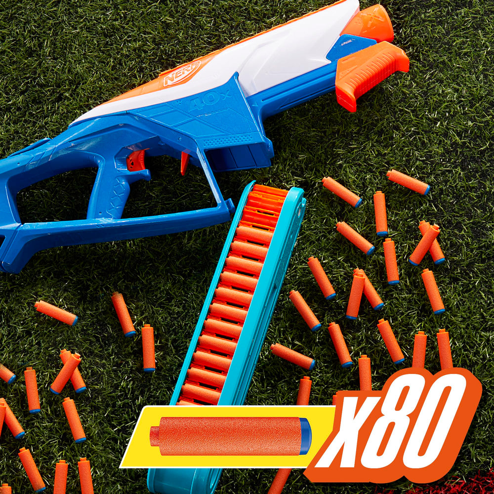 Nerf N Series pump-action firing creates satisfying pump and trigger feel.